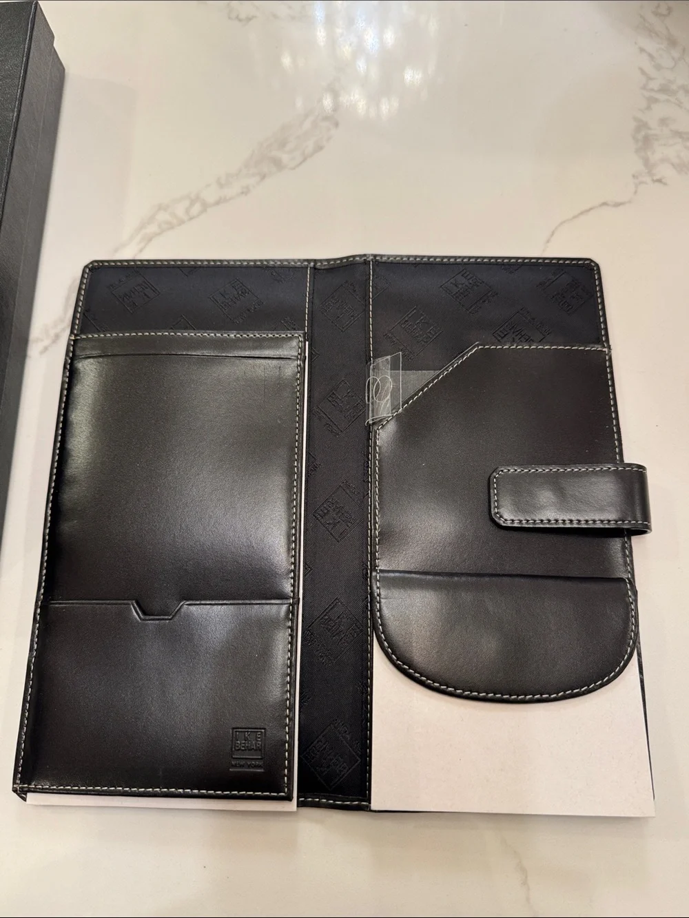 Ike Behar Black Leather men's travel wallet